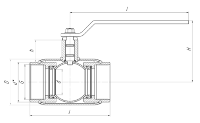 Кран шаровый муфтовый КШ.М ALSO RS - 2